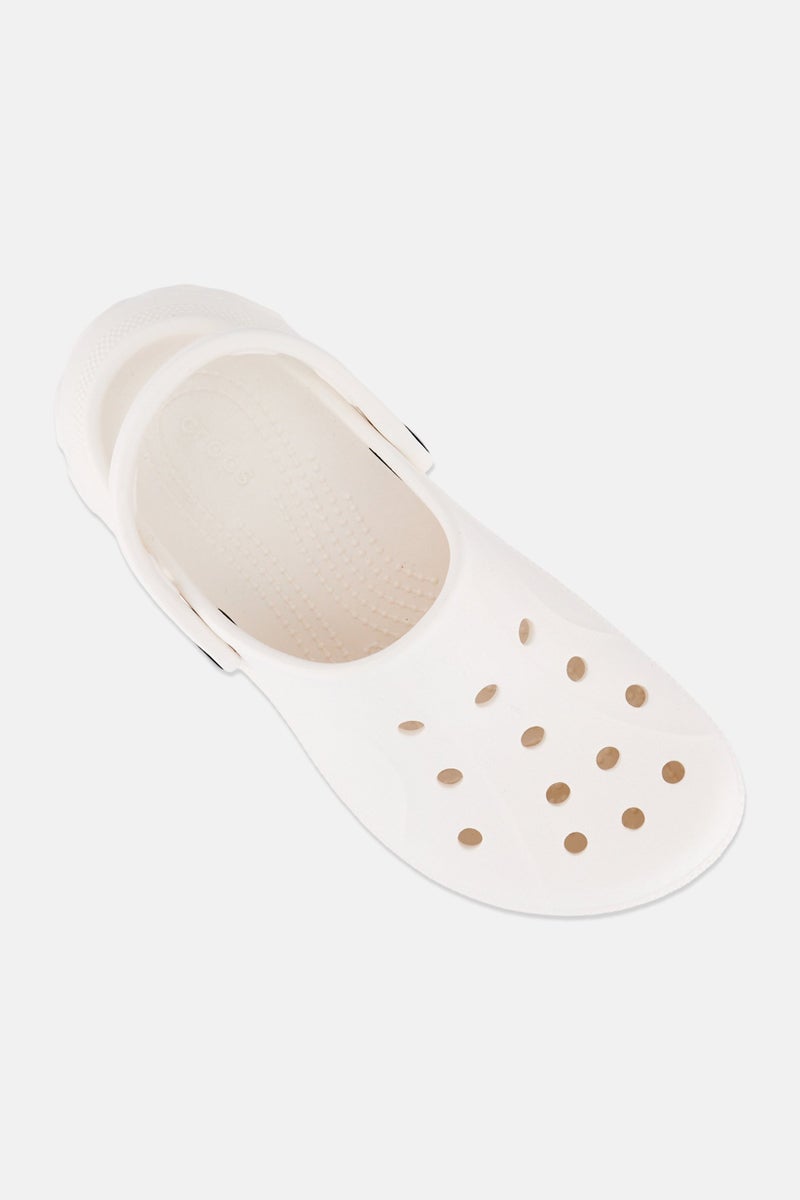 crocs Women Brand Logo Slingback Clogs, White - Image 2